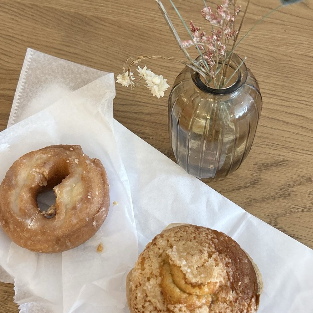 Beangood Coffee - Blueberry muffin and glazed doughnut. - Coffee & Tea Near Me - Pinellas Park, Florida