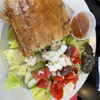 Yanni's Gyro Express Cafe - Spinakopita and Greek salad. Yum! - Greek Near Me - Monticello, New York Yanni's Gyro Express Cafe - Spinakopita and Greek salad. Yum! - Greek Near Me - Monticello, New York