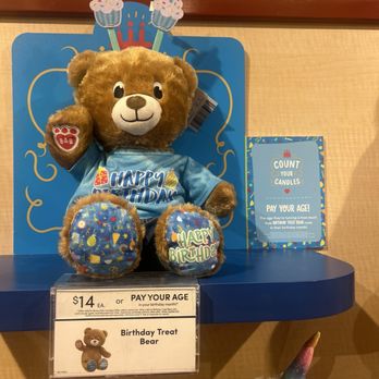 Build-A-Bear Workshop - Birthday bear- pay your age - bear only. - Toy Stores Near Me - Grapevine, Texas Build-A-Bear Workshop - Birthday bear- pay your age - bear only. - Toy Stores Near Me - Grapevine, Texas