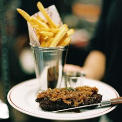 Coucou - Our best-seller, Steak Frites - made using pasture raised, grass-fed beef from Strauss Farms.