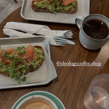 Ideology Coffee - Salmon Avocado Toast Raf Coffee Americano - Coffee & Tea Near Me - Glendale, California
