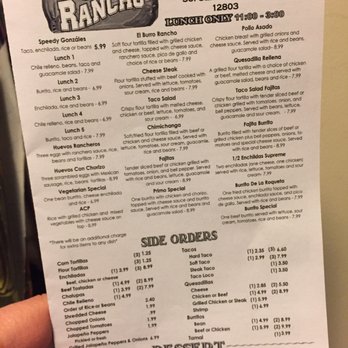 Mi Rancho - Lunch menu - Mexican Near Me - South Glens Falls, New York Mi Rancho - Lunch menu - Mexican Near Me - South Glens Falls, New York