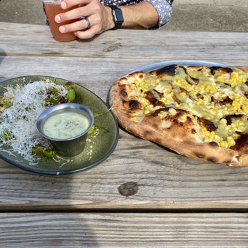Garage Bar - Shishito peppers and sweet corn pizza - Pubs Near Me - Louisville, Kentucky Garage Bar - Shishito peppers and sweet corn pizza - Pubs Near Me - Louisville, Kentucky