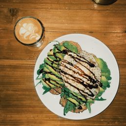 Cortado & avocado toast.