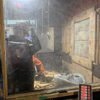 Axe N Smash - Smash room from outside - Axe Throwing Near Me - American Fork, Utah