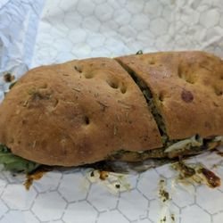 Angelo's Italian Deli - Izzi sandwich (turkey pesto) on rosemary loaf