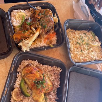 Habibi Grill - Lamb shank and 1/2 Chicken Mandy - Middle Eastern Near Me - Raleigh, North Carolina