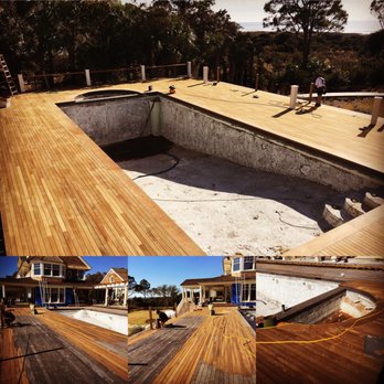 Solid Hardwood Flooring - Refinishing IPE decking for a project on Kiawah Island SC - Flooring Near Me - Charleston, South Carolina