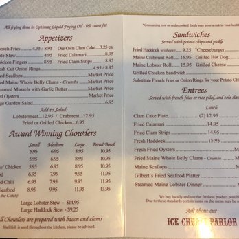 Gilbert's Chowder House - October 2016 menu - Seafood Near Me - Portland, Maine Gilbert's Chowder House - October 2016 menu - Seafood Near Me - Portland, Maine