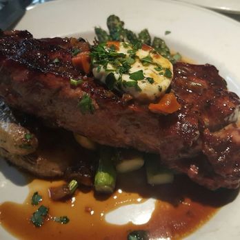 Montrio - New York Aged Steak Medium Rare - New American Near Me - Monterey, California Montrio - New York Aged Steak Medium Rare - New American Near Me - Monterey, California
