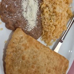 Celia's Restaurant - Special quesadilla with rice and beans