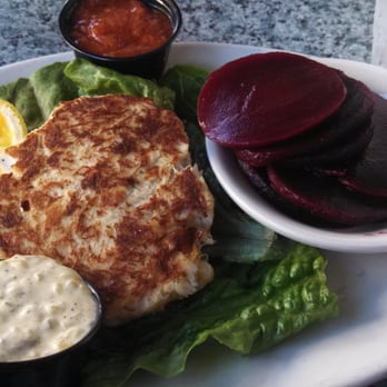 Ugly Mug - Crab cake with side of beets - Beer, Wine & Spirits Near Me - Cape May, New Jersey Ugly Mug - Crab cake with side of beets - Beer, Wine & Spirits Near Me - Cape May, New Jersey