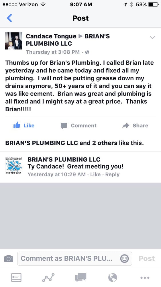 Slide of Brian's Plumbing