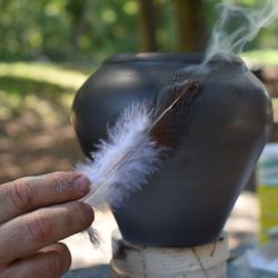 IDEA Studio - Raku firing with feathers @ IDEA Studio, Hilton Head Island, SC