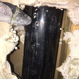 Be careful when you take their units off your wall, you may be in for a messy surprise! Screws should be anchored into studs, not pipes....