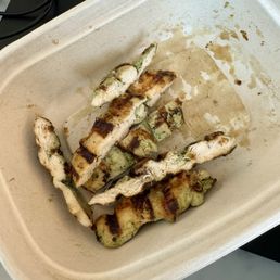 $20 dollar over-cooked chicken add-on to my salad.