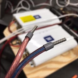 JustAudio - Proper connectors being used instead of cramming bare wire into a terminal.