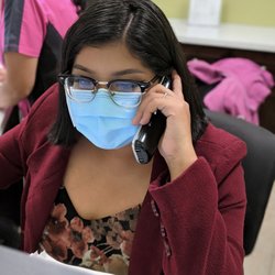 Family Medicine Headquarters - Vanessa on the line confirming appointments for tomorrows busy schedule.