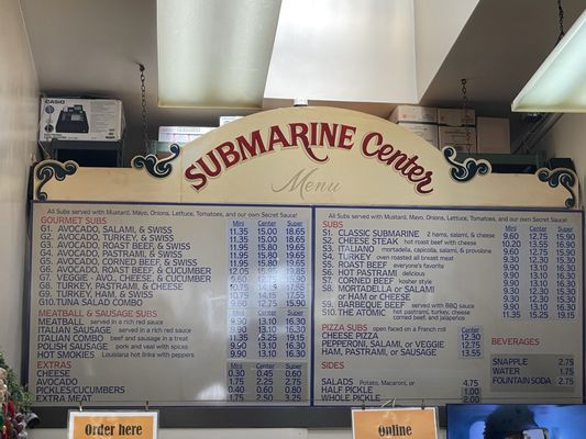 Menu photo 1 Submarine Center San Francisco, CA Menu photo 1 Submarine Center San Francisco, CA
