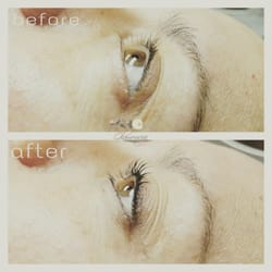 Glamourize Me - Before and After an Elleebana Lash Lift treatment With Tinting