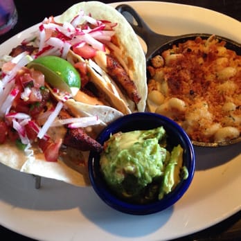 Ford's Fish Shack - Ashburn - Fish tacos with chorizo mac and cheese. - Seafood Near Me - Ashburn, Virginia