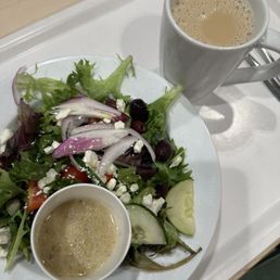 Greek Salad and free coffee