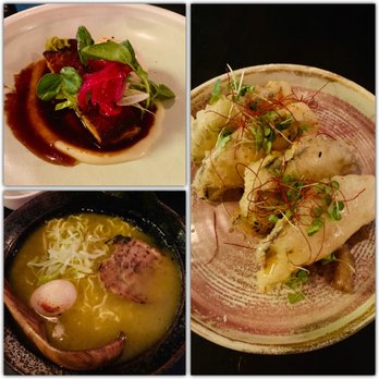 Shokunin - Pork belly, shokunin ramen and Eggplant goat cheese tempura - Japanese Near Me - Calgary, Alberta