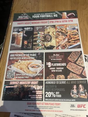Menu photo 5 Twin Peaks Dallas, TX