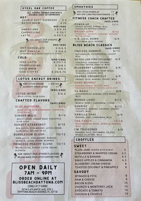 Menu photo 6 Bliss Beach Daytona Beach Shores, FL Menu photo 6 Bliss Beach Daytona Beach Shores, FL