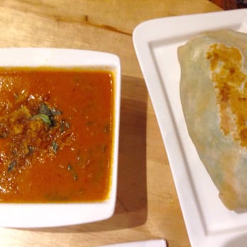 Ravi Soups - Red pepper, shrimp soup with free range chicken wrap. The flavours are explosive!! So unique. So yummmmmmmy - Sandwiches Near Me - Toronto, Ontario