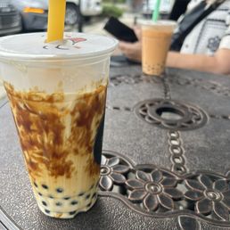 Brown Sugar Milk Tea, Thai Tea Brown Sugar Milk Tea, Thai Tea