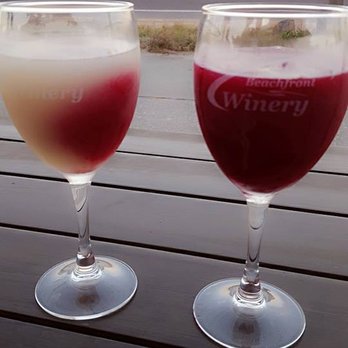 Flagler Beachfront Winery - L-Bomb & Berryburst Wine Slushy - Wineries Near Me - Flagler Beach, Florida