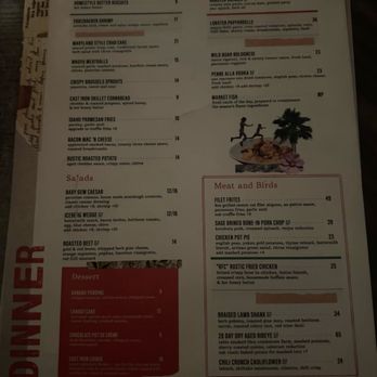 Rustic Root - Dinner menu - Cocktail Bars Near Me - San Diego, California Rustic Root - Dinner menu - Cocktail Bars Near Me - San Diego, California
