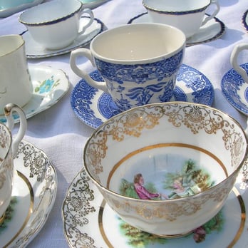 A Most Curious Party - Some of our vintage tea cups - Party Supplies Near Me - London, XGL