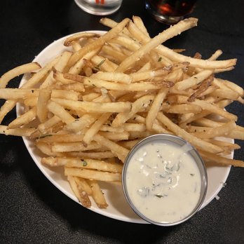 Gull Lake Distilling - Truffle fries with garlic aioli sauce. - Breweries Near Me - Battle Creek, Michigan Gull Lake Distilling - Truffle fries with garlic aioli sauce. - Breweries Near Me - Battle Creek, Michigan