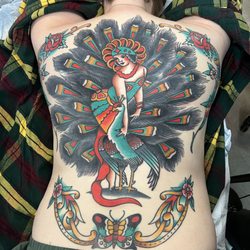 Electric Monarch Tattoo - Designed and made by Skylar Grove