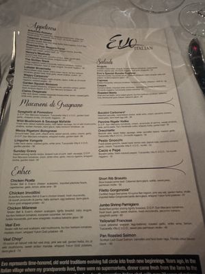 Menu photo 1 Evo Italian Tequesta, FL