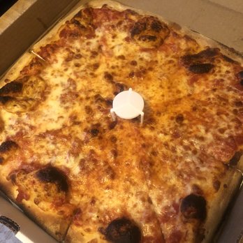 La Befana Pizzeria - 14" cheese pizza--we think Neapolitan since it's square (??) but since our order was wrong we're not sure! ($14.00 on Doordash, October 2020 - Pizza Near Me - Allston, Massachusetts