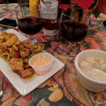 Barking Crab - Calamari appetizer and clam chowder soup - Seafood Near Me - Boston, Massachusetts Barking Crab - Calamari appetizer and clam chowder soup - Seafood Near Me - Boston, Massachusetts