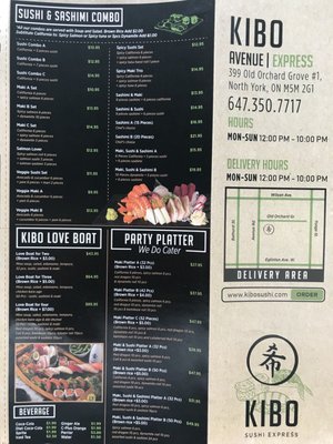 Menu photo 2 Kibo Sushi House North York, ON Menu photo 2 Kibo Sushi House North York, ON