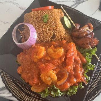 Aria Suya Kitchen - Crawfish And Shrimp Plate - African Near Me - Pearland, Texas