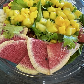 Kona Poké Sanford - Watermelon radish and mango chunks!! Part of build your own bowl. - Poke Near Me - Sanford, Florida Kona Poké Sanford - Watermelon radish and mango chunks!! Part of build your own bowl. - Poke Near Me - Sanford, Florida