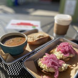 Egg Salad Toast and Soup with Toast Egg Salad Toast and Soup with Toast
