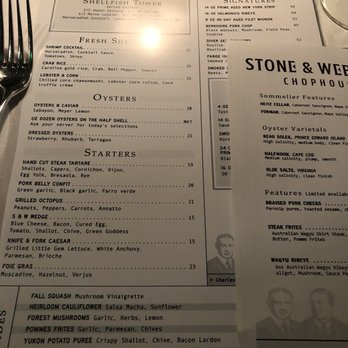 Stone & Webster Chophouse - Menu Snapshot - Steakhouses Near Me - Savannah, Georgia