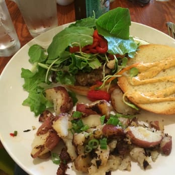 Simple Cafe - The veggie burger my uncle got! He loved it. - Breakfast & Brunch Near Me - Lake Geneva, Wisconsin
