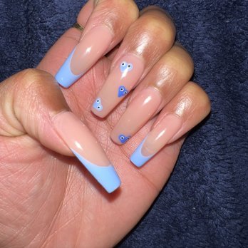 Polish Nail Bar - Gel X Full Set Long Custom Nail Art - Nail Salons Near Me - San Bernardino, California