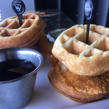 Topgolf - Chicken and waffle sliders - Golf Near Me - Roseville, California Topgolf - Chicken and waffle sliders - Golf Near Me - Roseville, California