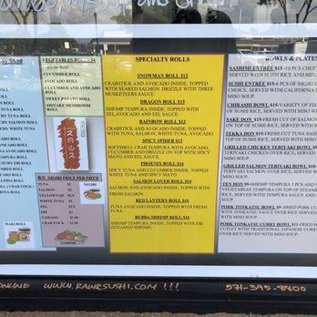 RAWR Sushi - Current menu - Sushi Bars Near Me - Springfield, Virginia