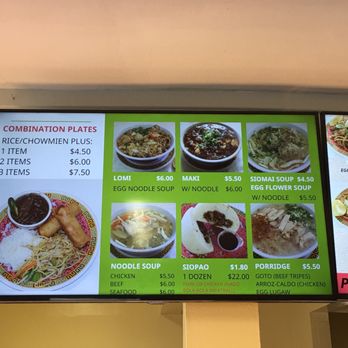 Little Ongpin - Menu 7/2017 - Filipino Near Me - Los Angeles, California