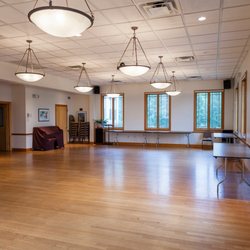 Unitarian Society of Ridgewood - Fellowship Hall is full of natural light and seats up to 80 people at tables and 100 with seating only.